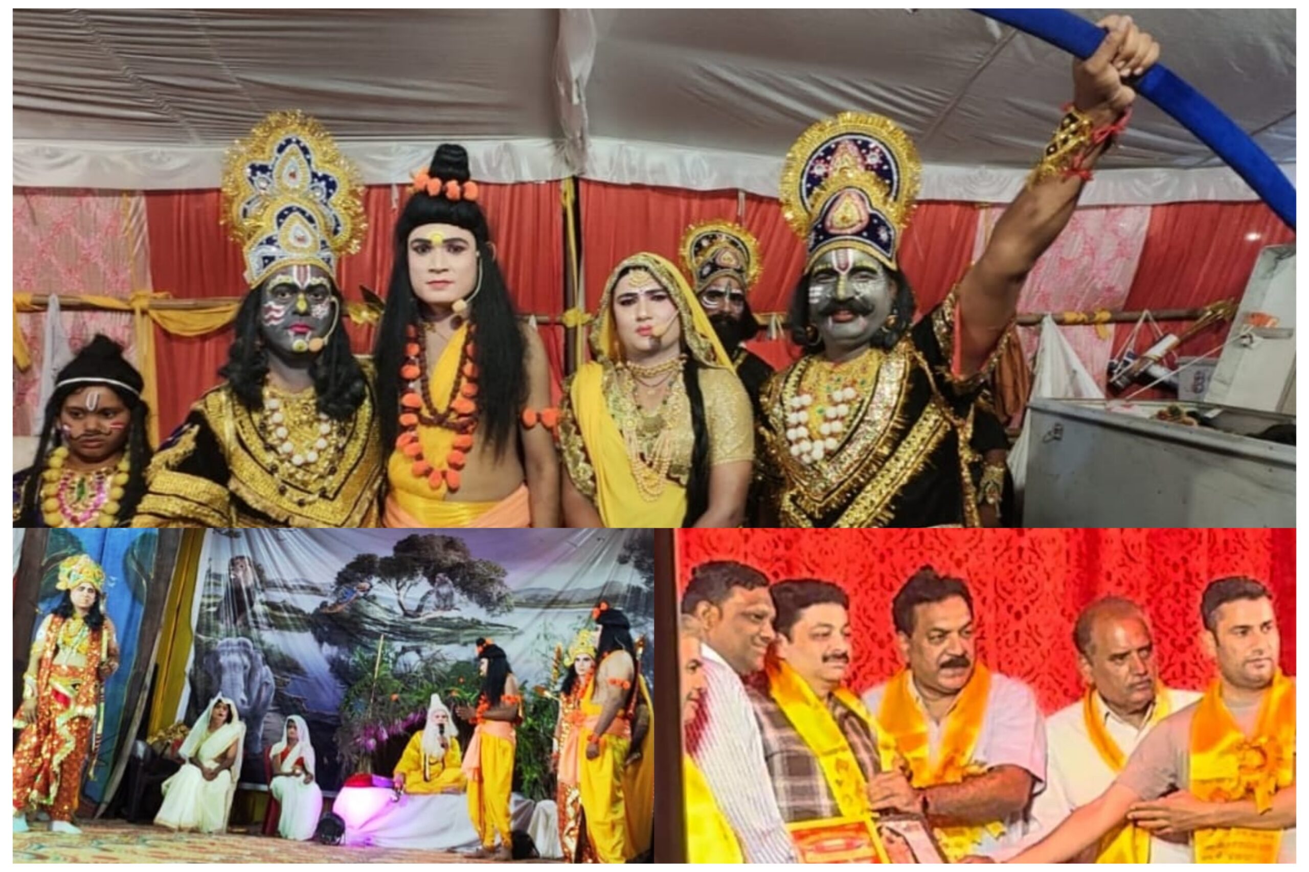 Ramleela: श्रीराम पार्क कृष्णा नगर की रामलीला मे सूर्पनखा नाक छेदन व राम भरत मिलाप की लीला का हुआ मंचन