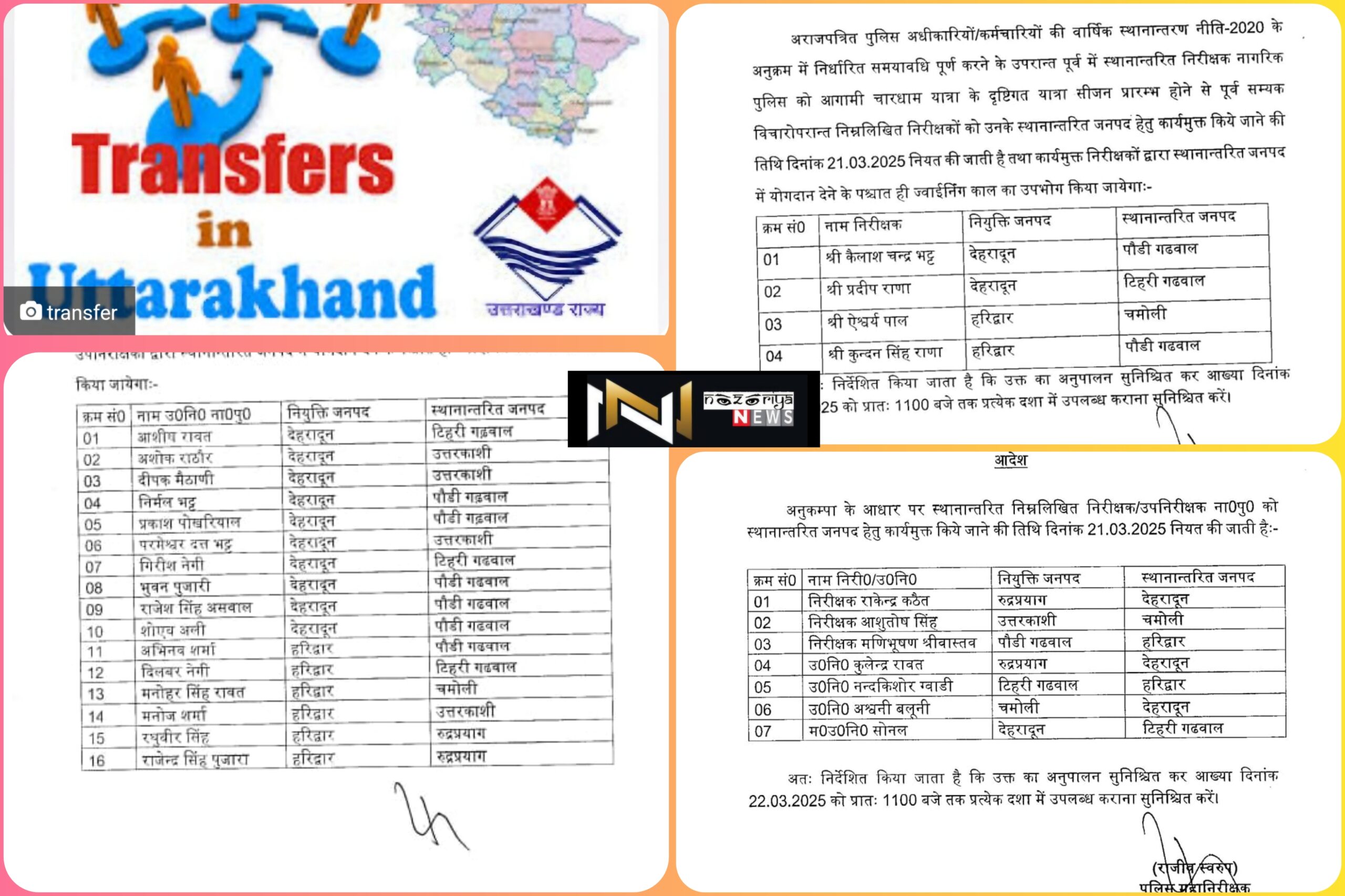 Uttarakhand: आईजी गढ़वाल रेंज ने किये 7 इंस्पेक्टर 31 दरोगाओं के तबादले देखें लिस्ट….. Uttarakhand: आईजी गढ़वाल रेंज ने किये 7 इंस्पेक्टर 31 दरोगाओं के तबादले देखें लिस्ट…..