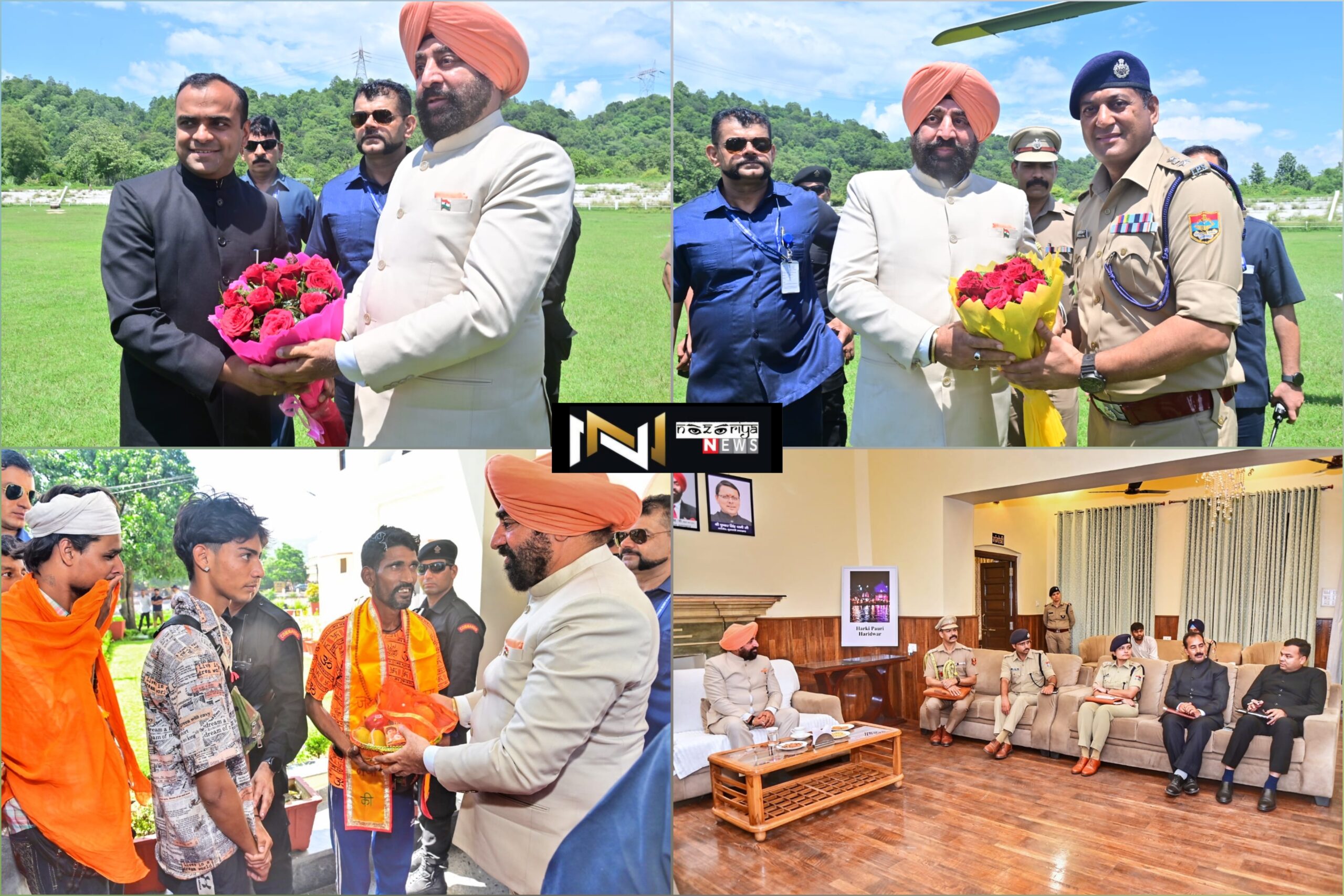 Haridwar: राज्यपाल गुरमीत सिंह ने हरिद्वार पहुॅचकर शिवभक्तों को पटका व रूद्राक्ष की माला पहना किया स्वागत, कहा क्षमता से अधिक भार की कांवड़ न ले जायें