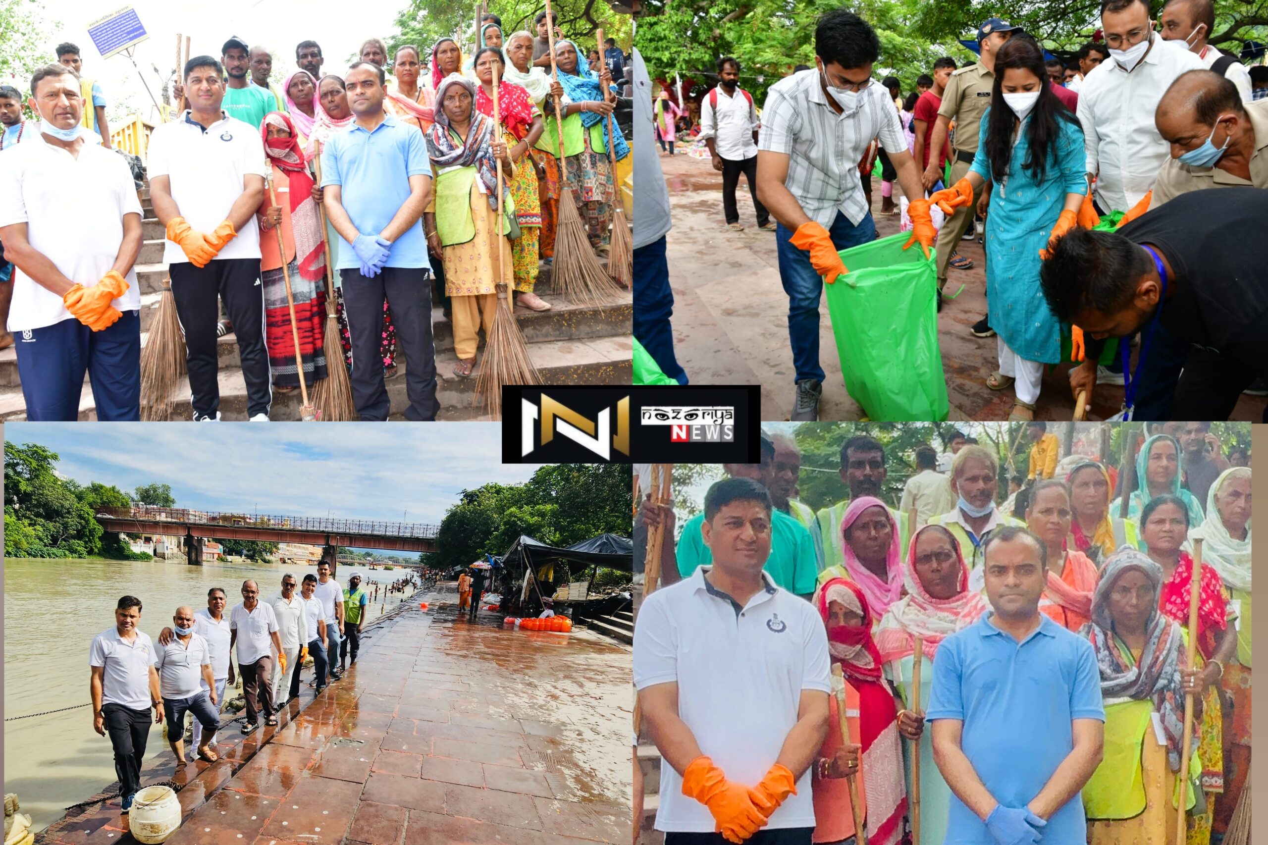 Haridwar: पुलिस-प्रशासन का साझा प्रयास,  विभिन्न घाटों पर चलाया साफ-सफाई अभियान