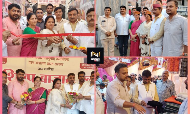 Roorkee: नेहरू स्टेडियम में आयोजित गांधी शिल्प बाजार सह प्रदर्शनी का  मेयर ने किया उद्घाटन