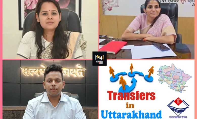 Uttarakhand: उत्तराखंड में बड़े स्तर पर आईएएस पीसीएस अफ़सर के तबादले ..आकांक्षा कोंडे बागेश्वर, अंशुल सिंह अल्मोड़ा, सोनिका को एचआरडीए की जिम्मेदारी.. Uttarakhand: उत्तराखंड में बड़े स्तर पर आईएएस पीसीएस अफ़सर के तबादले ..आकांक्षा कोंडे बागेश्वर, अंशुल सिंह अल्मोड़ा, सोनिका को एचआरडीए की जिम्मेदारी..